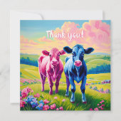 おもしろいのハイファーまたはブルジェンダーの表示 サンキューカード (正面)