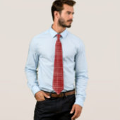 おもしろいのハッチングパターン赤と白 ネクタイ