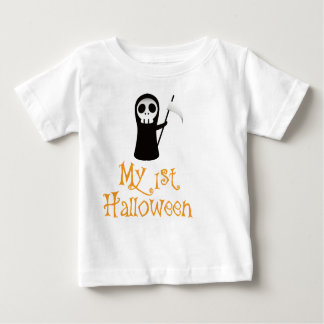 おもしろいのハロウィンのベビーのTシャツ-私の最初ハロウィン ベビーTシャツ