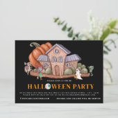 おもしろいのハロウィーンの衣装パーティー 招待状 (スタンド正面)