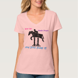 おもしろいのハンターまたはジャンパーの乗馬の馬のTシャツ Tシャツ