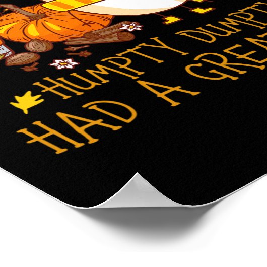 おもしろいのハンプティ・ダンプティは素晴らし秋 ポスター (角)