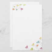 おもしろいのハート 便箋 (正面/裏面)