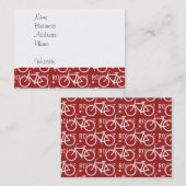 おもしろいのバイクのルートのFixieの自転車のサイクリストパターン赤 名刺 (正面/裏面)