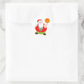 おもしろいのバスケットボールの回転のサンタクロースの漫画。 ラウンドシール (バッグ)