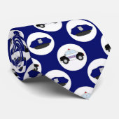 おもしろいのパトカーおよび帽子パターンタイ ネクタイ (ロール)