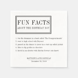 おもしろいのパーソナライズされた事実ナプキン スタンダードカクテルナプキン