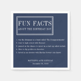 おもしろいのパーソナライズされた事実ナプキン スタンダードカクテルナプキン