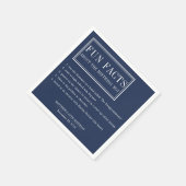 おもしろいのパーソナライズされた事実ナプキン スタンダードカクテルナプキン (角)