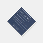 おもしろいのパーソナライズされた事実ナプキン スタンダードカクテルナプキン (角)