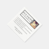 おもしろいのパーソナライズされた事実ナプキン スタンダードカクテルナプキン (角)