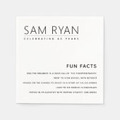 おもしろいのパーソナライズされた事実ナプキン スタンダードカクテルナプキン (正面)