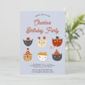 おもしろいのパーソナライズされた誕生日パーティーへの招待 招待状 (スタンド正面)