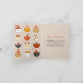 おもしろいのパーソナライズされた誕生日パーティーへの招待 招待状 (内部)