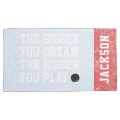 おもしろいのパーソナライズなアイスホッケーの感動的な引用文 枕カバー (正面右)