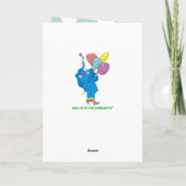 おもしろいのパーソナライズなハッピーバースデー象カード カード (裏面)