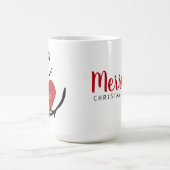 おもしろいのパーソナライズな雪だるまのコーヒー・マグ コーヒーマグカップ (中央)