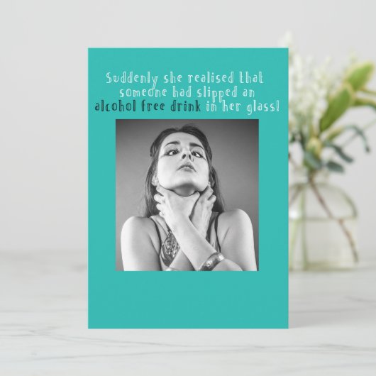 おもしろいのパーティーの女の子の誕生日カード (スタンド正面)