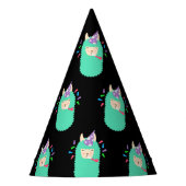 おもしろいのパーティーのEmojiのラマ パーティーハット (正面)