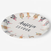 おもしろいのパーティー帽子をテーマにしたパーティープレート ペーパープレート (アングル)