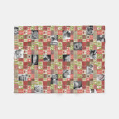 おもしろいのビデオが付いているクリスマス20の写真のコラージュ毛布 フリースブランケット (正面(横))