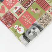 おもしろいのビデオが付いているクリスマス20の写真のコラージュ毛布 フリースブランケット (角)