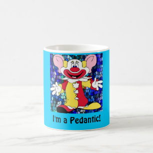 おもしろいのピエロ、私は博識ぶっています! コーヒーマグカップ