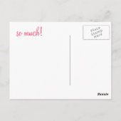 おもしろいのピンクは感謝していしています ポストカード (裏面)