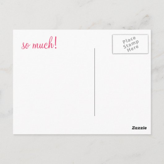 おもしろいのピンクは感謝していしています ポストカード (裏面)