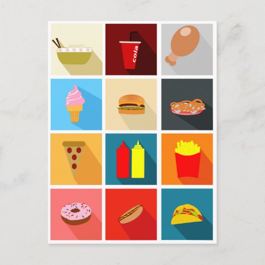 おもしろいのファースト・フード ポストカード (正面)