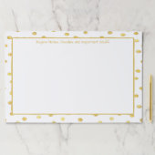 おもしろいのフェイクな金ゴールドの水玉模様-エレガントな上品 ペーパーパッド (インサイチュ)