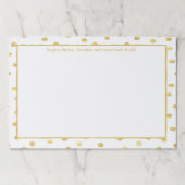 おもしろいのフェイクな金ゴールドの水玉模様-エレガントな上品 ペーパーパッド (正面)