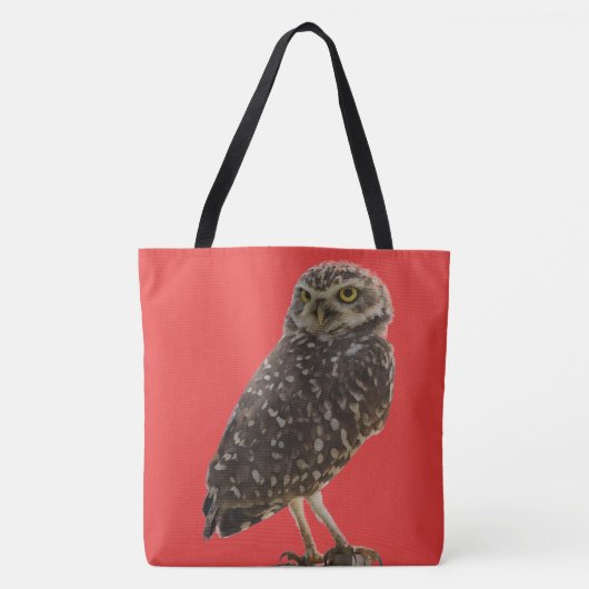 おもしろいのフクロウのトート トートバッグ (正面)