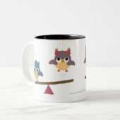 おもしろいのフクロウ ツートーンマグカップ (正面左)
