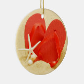 おもしろいのフリップフロップ セラミックオーナメント (右)