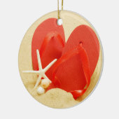 おもしろいのフリップフロップ セラミックオーナメント (左)