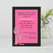 おもしろいのブライダルシャワーキャンデーのビュッフェの招待状 招待状 (スタンド正面)