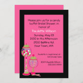おもしろいのブライダルシャワーキャンデーのビュッフェの招待状 招待状 (正面/裏面)