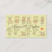 おもしろいのプリントのベビーシッターをするサービスを遊んでいる子供 名刺 (正面)