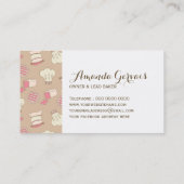 おもしろいのペーストリー作りの職人の名刺 名刺 (裏面)