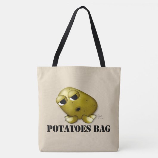 おもしろいのポテトのトートバック トートバッグ (正面)