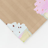 おもしろいのミルクセーキのデザイン フリースブランケット (角)