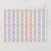 おもしろいのメキシコカラフルな原稿のフェスタの子供の誕生日 インビテーションポストカード (裏面)