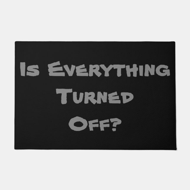 おもしろいのメモは黒いおよび灰色のオリジナルを忘れません ドアマット (正面)