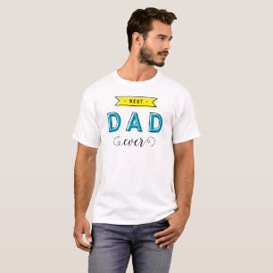 おもしろいのモダンでカラフルで青く黄色く最も最高のなパパ Tシャツ