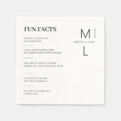 おもしろいのモノグラムの事実結婚のナプキン スタンダードカクテルナプキン (正面)