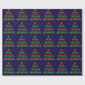 おもしろいのユニークなわに芸術のクリスマスツリー ラッピングペーパー (フラット)