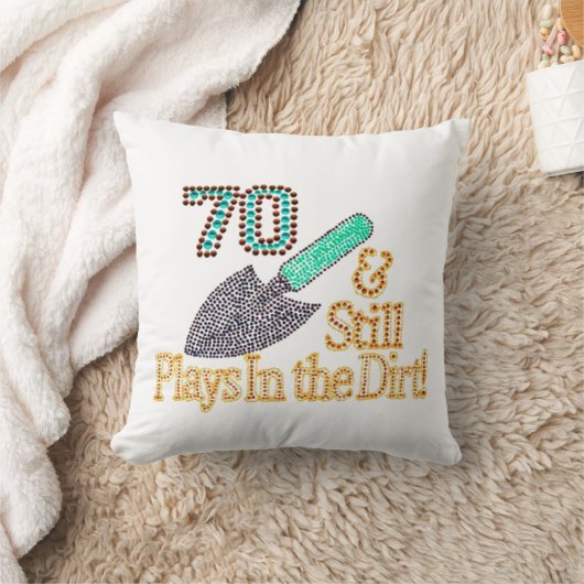 おもしろいのユーモアの彼女のための園芸第70誕生日プレゼント彼 クッション (ブランケット)