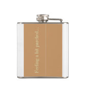 おもしろいのラクダの写真のフラスコ フラスク (裏面)