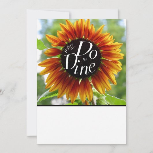 おもしろいのリハーサ結婚ルディナーの招待! 招待状 (正面)